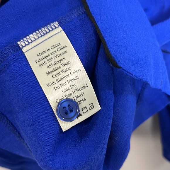 Anthropologie Porridge Rochelle  blue blouse size Medium - Picture 5 of 5